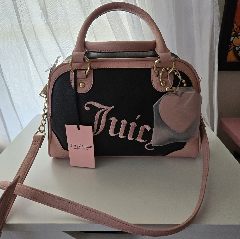 Juicy Couture Black and Pink Women's Bag